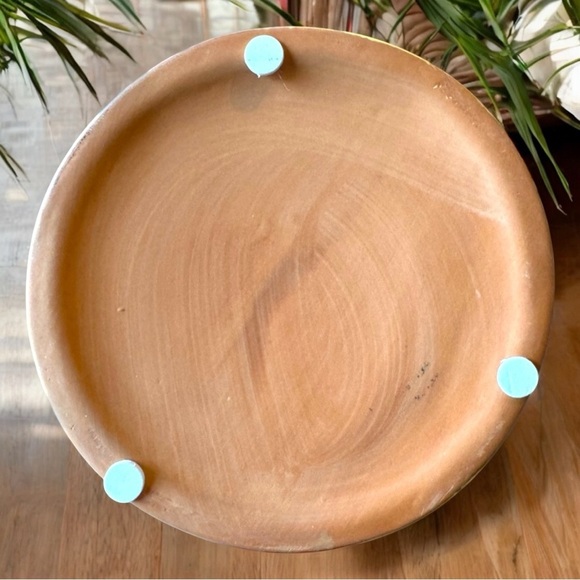 COCOLORIST Ceramic Vase w/ Handles Blue Yellow Cream - Handmade - Picture 6 of 12